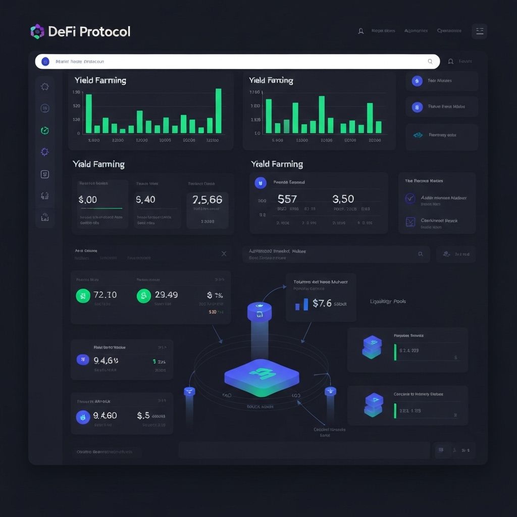 DeFi protocol dashboard